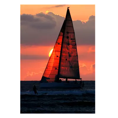 Фото на холсте яхта, размера 70x100