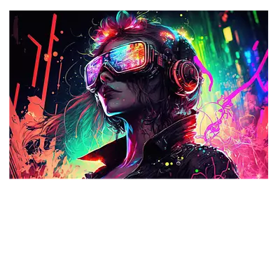 Фото на холсте digital girl, размера 90x60
