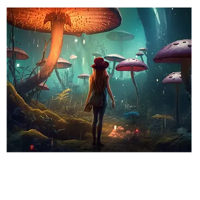 Фото на холсте девушка в сказке 50х40 см.