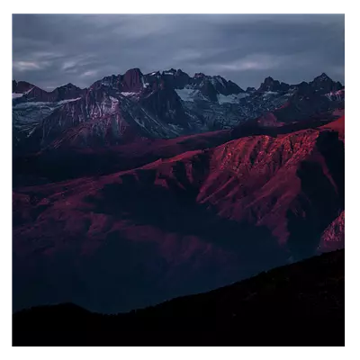 Фото на холсте горы в закате, размера 60x60