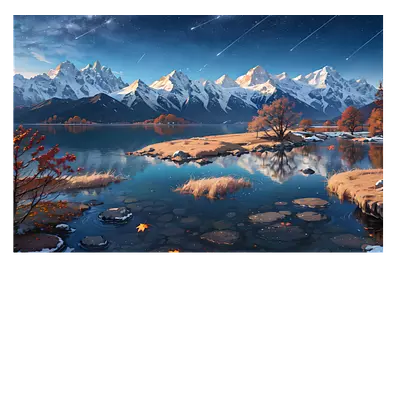 Фото на холсте рисунок озера, размера 60x40