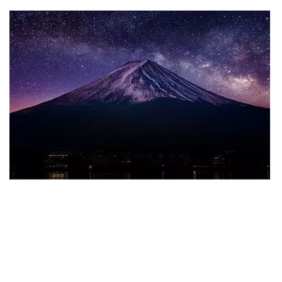 Фото на холсте гора со звёздами, размера 75x50