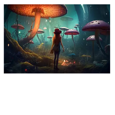 Фото на холсте девушка в сказке, размера 90x60