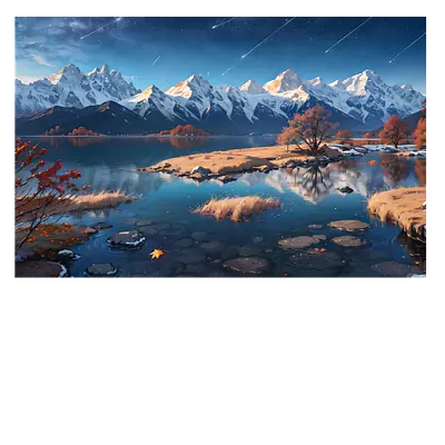 Фото на холсте рисунок озера 45 x 30 см.