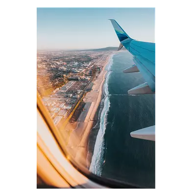 Фото на холсте крыло самолёта, размера 80x120