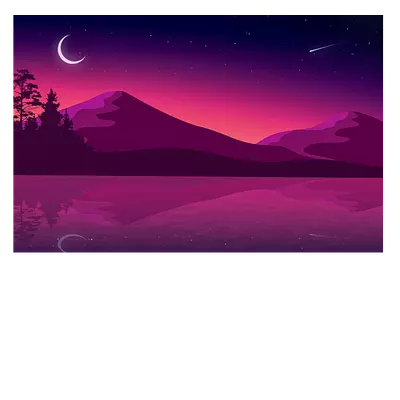 Фото на холсте фиолетовый пейзаж, размера 60x40