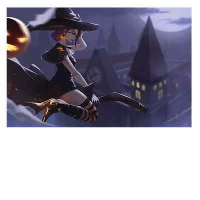 Фото на холсте ведьмочка, размера 75x50