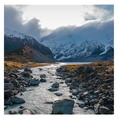 Фото на холсте горная река, размера 80x80