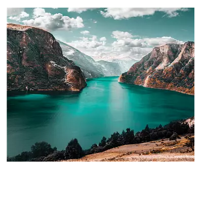 Фото на холсте зеленоватое озеро, размера 60x50