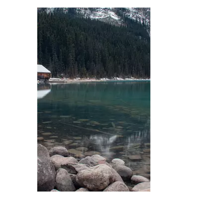 Фото на холсте домик у озера, размера 20x30