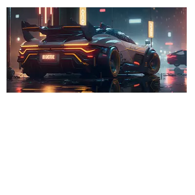 Фото на холсте футуристическое авто, размера 80x40