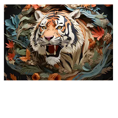 Фото на холсте тигр, размера 70x50