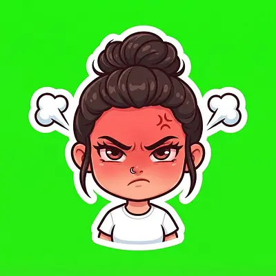 Векторный чиби-стикер