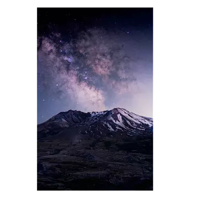 Фото на холсте горы на фоне звёзд, размера 30x45