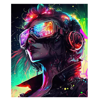 Фото на холсте digital girl, размера 50x60