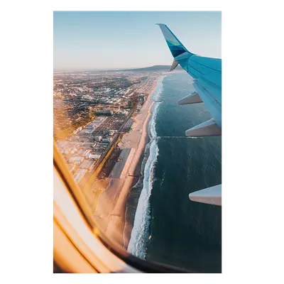 Фото на холсте крыло самолёта, размера 40x60