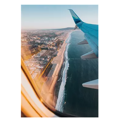 Фото на холсте крыло самолёта, размера 70x100