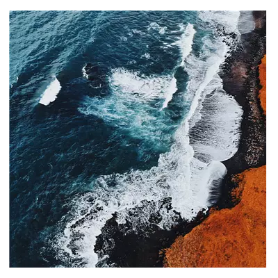 Фото на холсте волны, размера 30x30