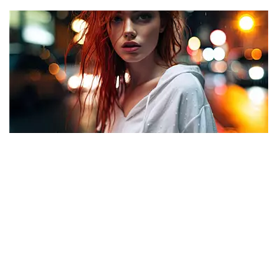 Фото на холсте девушка в ночном городе, размера 80x40