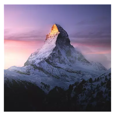 Фото на холсте горный пик, размера 50x50
