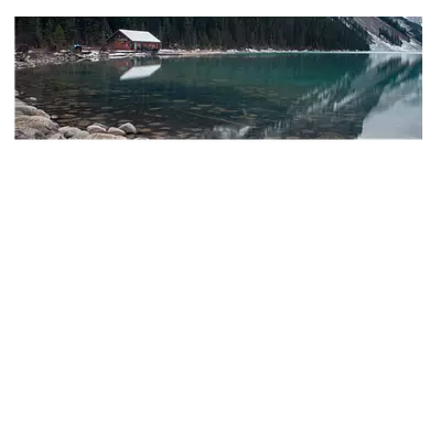 Фото на холсте домик у озера, размера 90x30