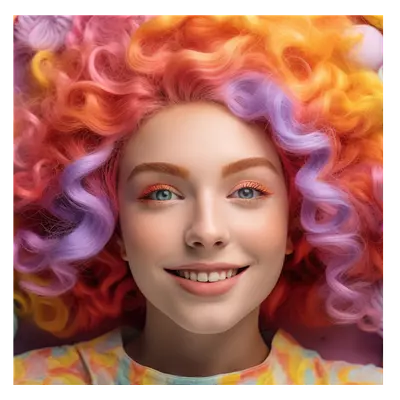 Фото на холсте девушка в красках, размера 40x40