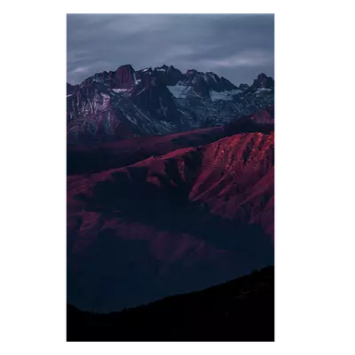 Фото на холсте горы в закате, размера 30x45