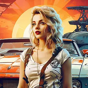 «Steampunk Retro Sunset T-Shirt