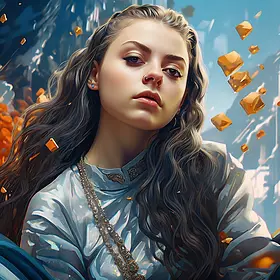 «Фэнтези-портрет: платиновая бл