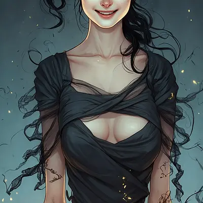 «Темная фея в аниме-стиле»