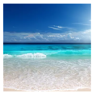Фото на холсте солнечный пляж, размера 80x80