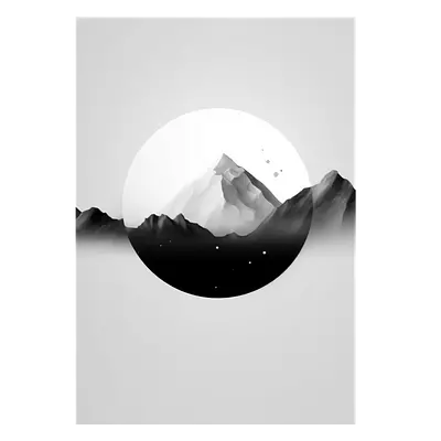 Фото на холсте абстракция гор, размера 70x100