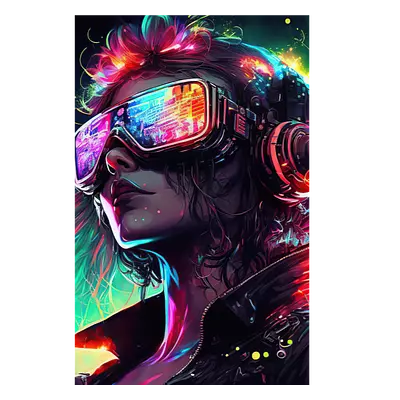 Фото на холсте digital girl, размера 30x45