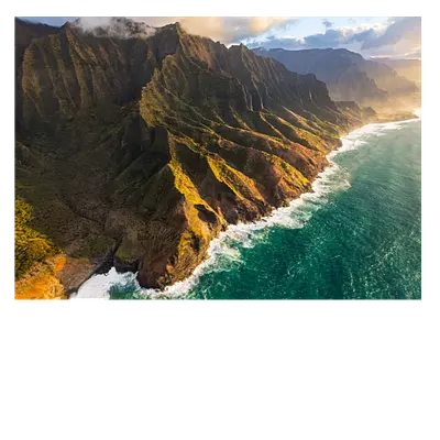 Фото на холсте берег зеленого острова, размера 70x50