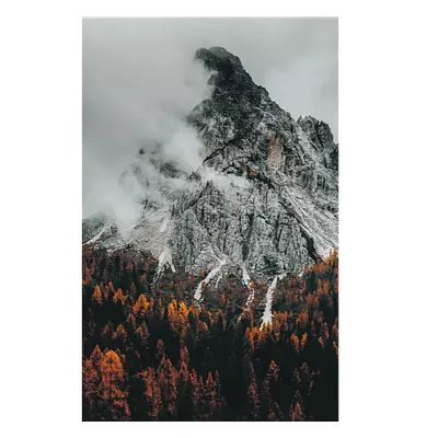 Фото на холсте горный пик в облаках, размера 30x45