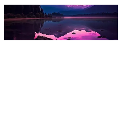 Фото на холсте фиолетовое озеро, размера 120x40