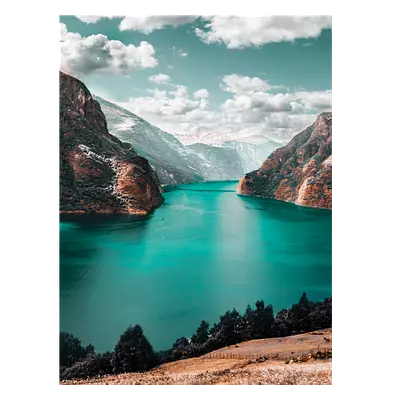 Фото на холсте зеленоватое озеро, размера 60x80