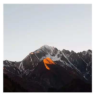 Фото на холсте горы под закатным солнцем, размера 30x30