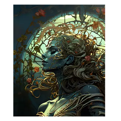 Фото на холсте девушка ai, размера 50x60