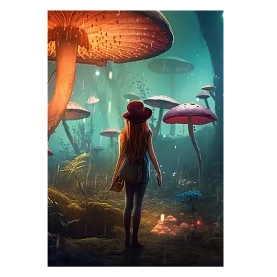 Фото на холсте девушка в сказке, размера 70x100