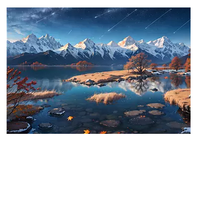 Фото на холсте рисунок озера, размера 100x70