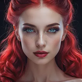 «Рыжеволосая красавица с голубы