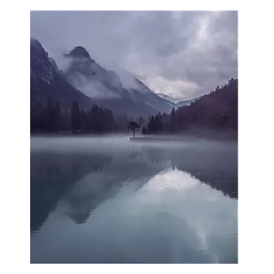 Фото на холсте вечернее озеро, размера 50x60