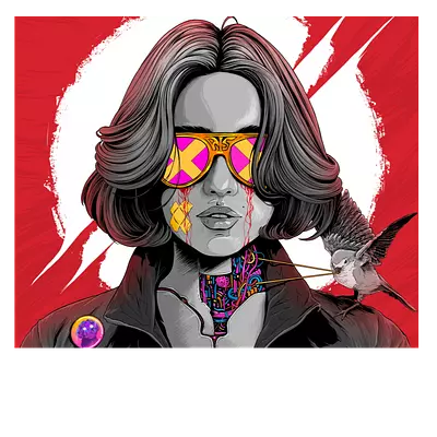 Фото на холсте девушка в очках, размера 60x50