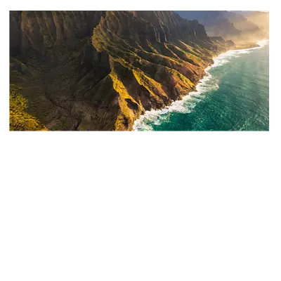 Фото на холсте берег зеленого острова, размера 60x30