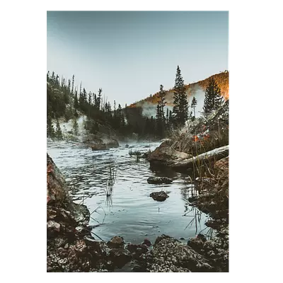 Фото на холсте горное озеро, размера 50x70