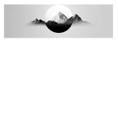 Фото на холсте абстракция гор, размера 120x40