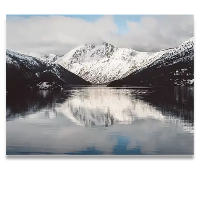 Фото на холсте озеро на фоне гор, размера 80x60