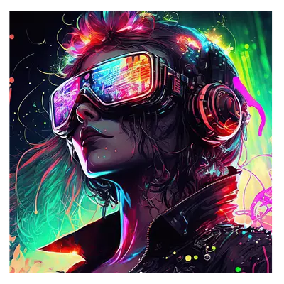 Фото на холсте digital girl, размера 30x30