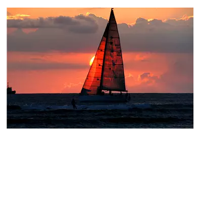 Фото на холсте яхта, размера 75x50